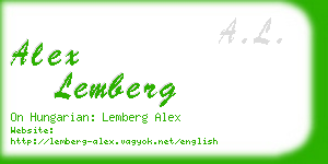 alex lemberg business card
